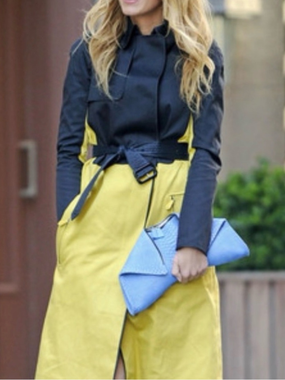 Emily Cho Foldover Leather Cluth
